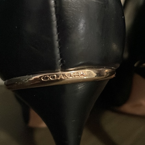 COACH - Heeled Leather Ankle Boots - Size 39 - Picture 7 of 10